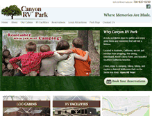 Tablet Screenshot of canyonrvpark.com